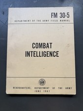 Original 1967 US Army FM 30-5 Combat Intelligence Manual - Phoenix Program Vet picture