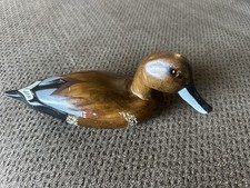 Vintage Kmart Wooden Duck Decoy Hand Painted 10” Folk Art Cabin Decor picture