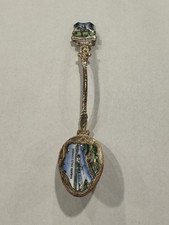 Vintage Czechoslovakia Niagara Falls Canada Enamel Souvenir Spoon 5.25” picture
