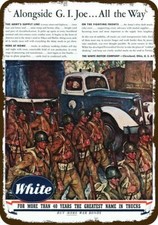 1944 WHITE MOTOR COMPANY Truck Vintage-Look-Edge DECORATIVE REPLICA METAL SIGN picture