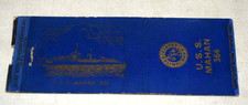 Matchbook Cover USN USS MAHAN Class Destroyer 1936-1944 Disabled by Jap Kamikaze picture