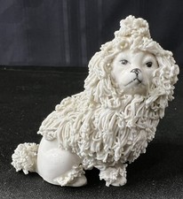 Vintage Spaghetti Trim French Poodle Figurine Midcentury picture