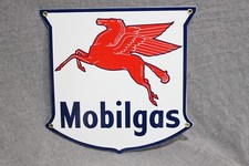 MOBILGAS SHIELD PORCELAIN SIGN picture
