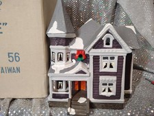 Dept. 56 Snow Village Spruce Place Victorian House 1986 With Box picture