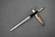 VTG *RARE* WATERMAN C/F ARGENT MASSIF STERLING SILVER 18K NIB FOUNTAIN PEN EXC picture