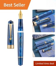 P20 Piston Filling Fountain Pen with Stub Nib - Galaxy Blue, Art & Writing Tool picture