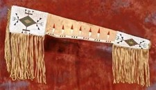 Native American Indian Beaded Rifle Scabbard Sioux Style Suede Leather Cover picture