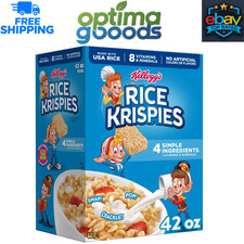 Rice Krispies Cereal, 42 oz. Crispy Rice Breakfast Cereal Family Size picture