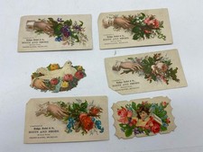 Old embossed calling cards lot floral Rindge Krekel Boots Grand Rapids Michigan picture