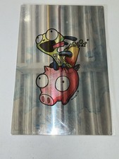 NEW Invader Zim 18x12” GIR Eating Taco Riding Toy Pig Fan Art Metal Poster picture