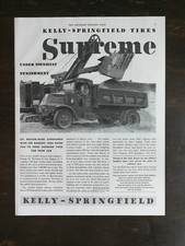 Vintage 1932 Kelly Springfield Truck Tires Full Page Original Ad 424 picture