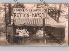 WOW c1910 CONEY ISLAND Kotton Kandy Snack Stand Cotton Candy New York NY RPPC picture