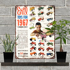 1967 Ertl Cast Iron Toys IH Tractor Farm Allis AD Metal Sign Repro 9x12