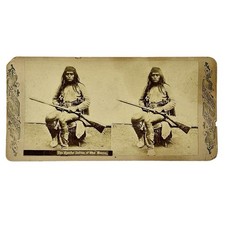 1890s Standard Series Stereoview Reissue of D.P. Flanders 1874 Apache Photo picture