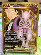 Pokémon TCG Team Rocket's Mewtwo ex 240/182 Full Art Holo Hyper Rare ENG 2025 picture