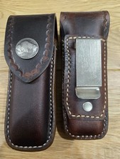 Buck 110 leather knife sheath. Custom.  With Belt Clip. Sheath Only. Buffalo Snp picture