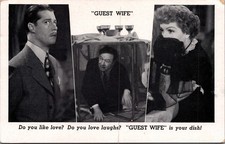 Guest Wife Movie Postcard Don Ameche Claudette Colbert 1945 Hollywood Promo picture