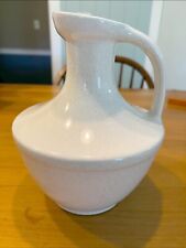 VTG Pfaltzgraff Early Factory Stoneware Jug Pitcher White Brown Speckles AS IS picture