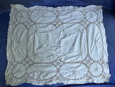 Chikazawa Vintage Hand-Embroidered Linen Tablecloth, Richelieu Cutwork, Needle picture