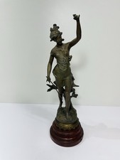 Vintage Par Ferrand Bronzed Spelter Musical dancing Lady Fee Joyeuse picture