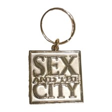 Brand New HBO Sex and the City Silver Tone Metal Keychain Key Ring Modern Era picture