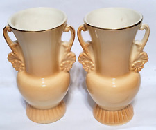 2 Vintage Royal Copley Vase 6 1/4” tall picture