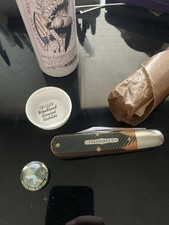 GEC ** 781224 WOODLAND SAWCUT RICHLITE BULLET END BARLOW Great Eastern Cutlery picture