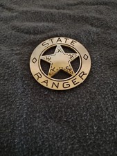 Franklin Mint Texas Ranger Badge Sterling Silver 1987 picture