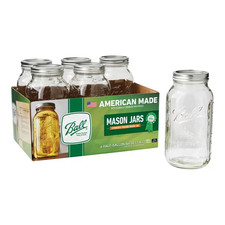 64 Oz Mason Jars Wide Mouth Half Gallon Canning Jars with Lids and Rings 6 Pack picture