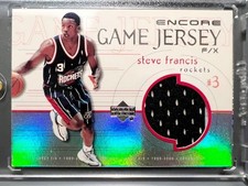 SSSP RC Jersey 99 Upper Deck Encore Game Jersey Steve Francis NBA Rockets Panini picture