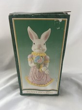 VTG JADE COLLECTION Easter Bunny Rabbit Holiday Decor Ceramic Figurine picture
