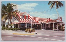 Pat's Restaurant Pompano Beach FL 1968 Chrome Postcard Astronaut Stamp picture