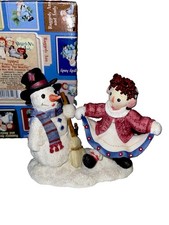 NIB Vintage Enesco Raggedy Ann & Andy Figurine Friends Forever No Matter Weather picture