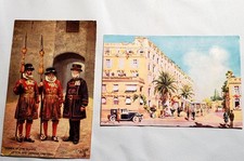Pair of Vintage Postcards 5.5in X 3.5in Tuck & Sons London #9221  picture
