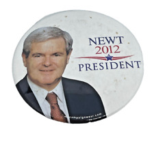 Vintage 2012 Newt Gingrich Presidential Campaign Political Party Pinback Button picture