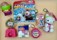 Vintage Candy Keychain Lot 1999 Y2K Dubble Bubble Cracker Jack Hello Kitty picture