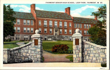 Postcard West Virginia Fairmont Senior High School Loop Park Chrome picture