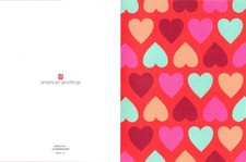 American Greetings Valentines Day Cards 12 Pack Multicolor Hearts. picture