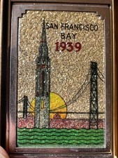 MINT 1939 Golden Gate Expo Girey Compact Camera Style Makeup Vanity Case w Box picture