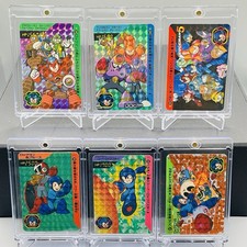 1992 Mega Man 5 Rockman Prism Carddass Complete Set 6 No.85-90 Bandai Vintage picture