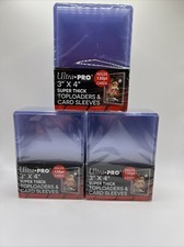 Ultra Pro 3X4 Super Thick Toploaders 130pt Point 3 Packs of 10 WITH SLEEVES picture