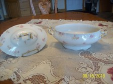 Theo Haviland Limoges France Ranson Antique Tureen With Lid Pink & Lavender  picture