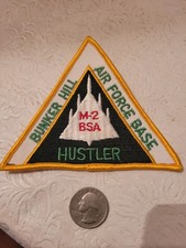 VINTAGE BUNKER HILL AFB B-58 HUSTLER CAMPOREE PATCH MINT(1961) LATER GRISSOM AFB picture