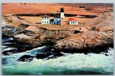 Vtg Jamestown Rhode Island RI Beavertail Lighthouse Chrome View Postcard picture