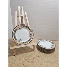 Vintage 1910 Nippon Hand Painted Porcelain Plates Set of 6 Sailboat Moriage picture