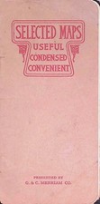 G & C Merriam Co. 1920s Promo Map Booklet Webster Dictionary Ad picture