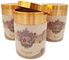 Michal Negrin 3 Boxes Kitchen Set Home Decor Jars Victorian Roses Floral Storage picture