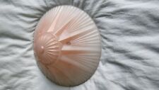Antique Ceiling Light Shade - Art Deco - Frosted Pink Glass - 3 Chain picture