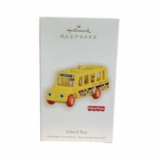 2009 Hallmark Fisher-Price School Bus Ornament - Vintage Toys - Yellow Bus picture