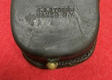 Original Civil War Leather Cap Case From CS Storms NY Very Good Condition picture
